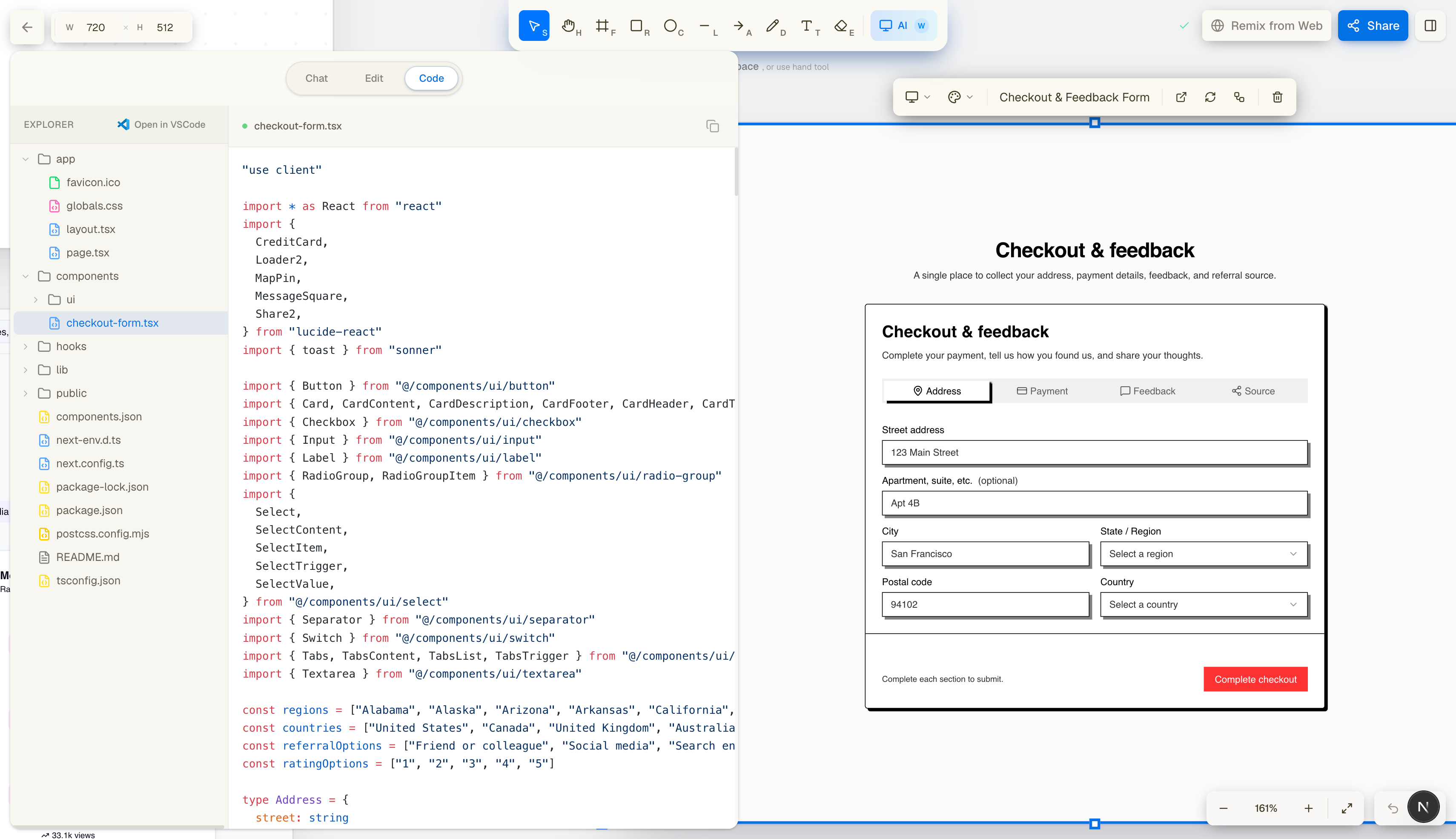 Export clean code to your IDE