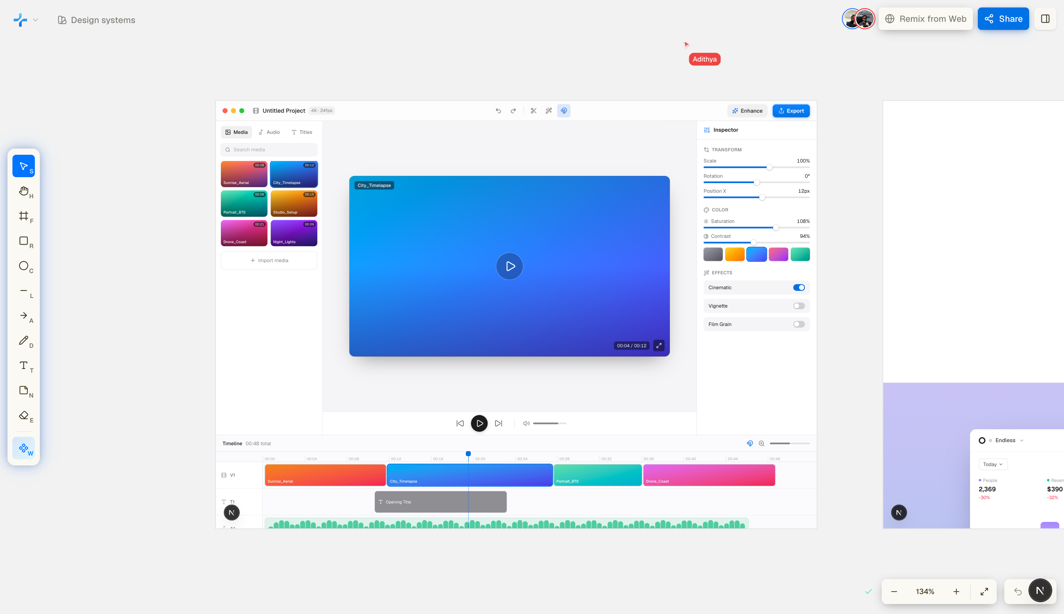 Live collaboration — design together with your team in real time